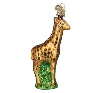 Baby Giraffe Ornament Hand-Blown Glass 4.5x2.5x4.75 Inches