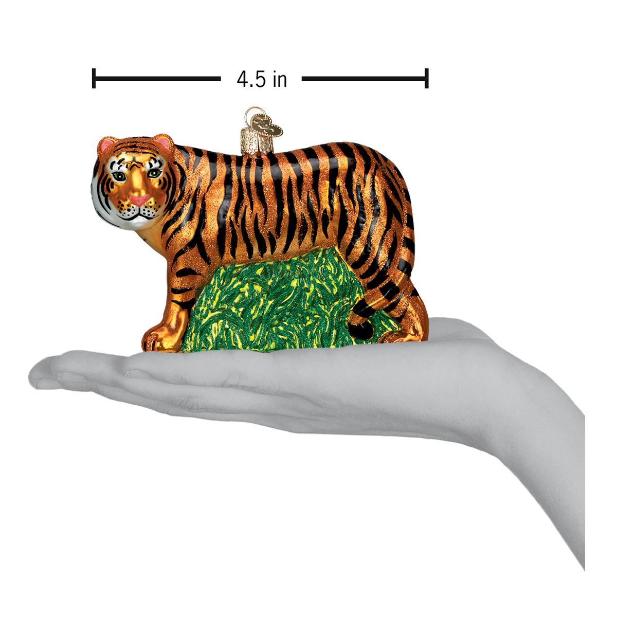 Tiger Ornament by Old World Christmas 1.75 x 3.25 x 4.75 Inches