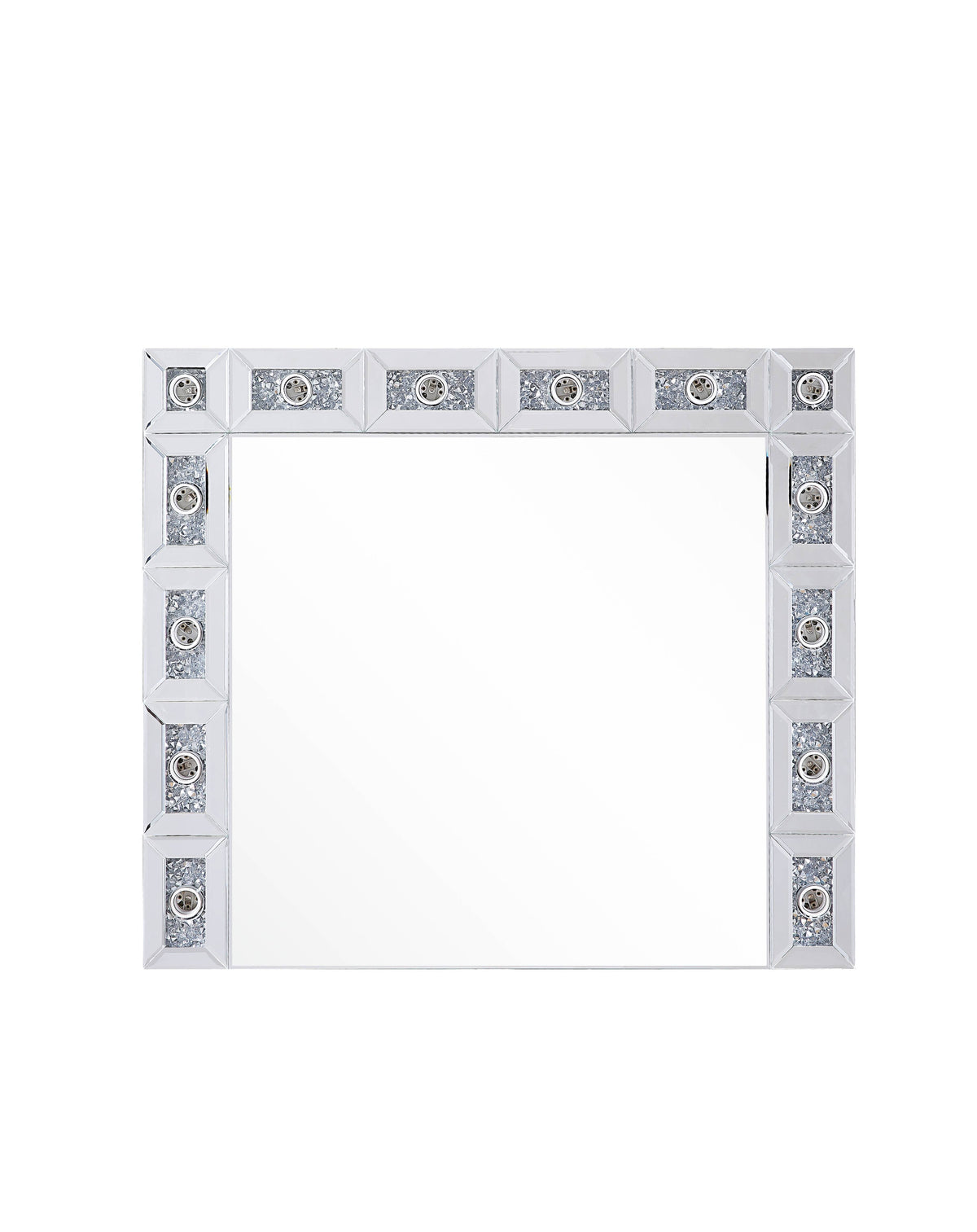 Noralie Mirrored & Faux Diamonds Accent Mirror
