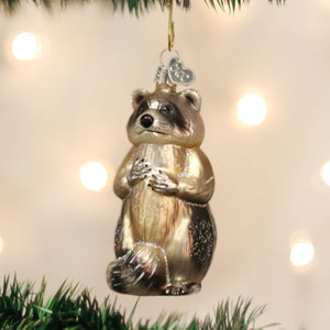 Raccoon Ornament 3.5 x 1.75 x 2 Inches