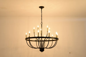 18-Light Industrial Iron Candle Chandelier