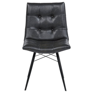 Tufted Back Dining Chairs (Set of 4) - Black