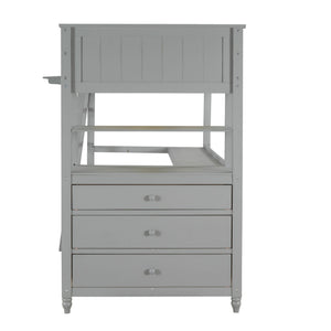Loft Bed With Drawers With Desk And Shelves