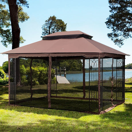 Gazebo tent with double roof & mosquito net