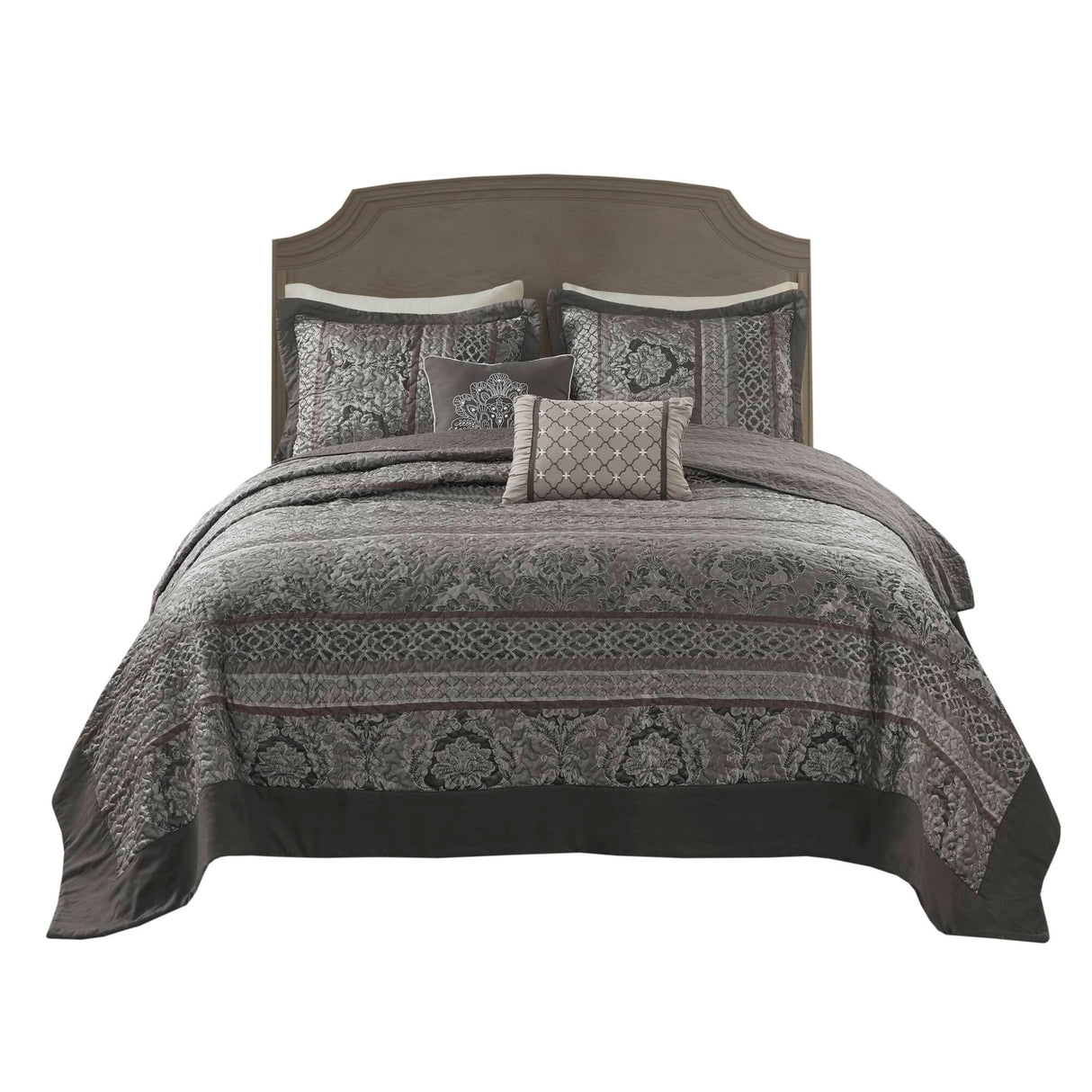5-Piece Queen 5 Piece Reversible Jacquard Bedspread Set