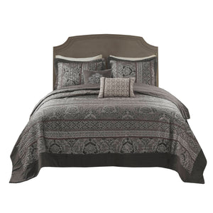 5-Piece Queen 5 Piece Reversible Jacquard Bedspread Set