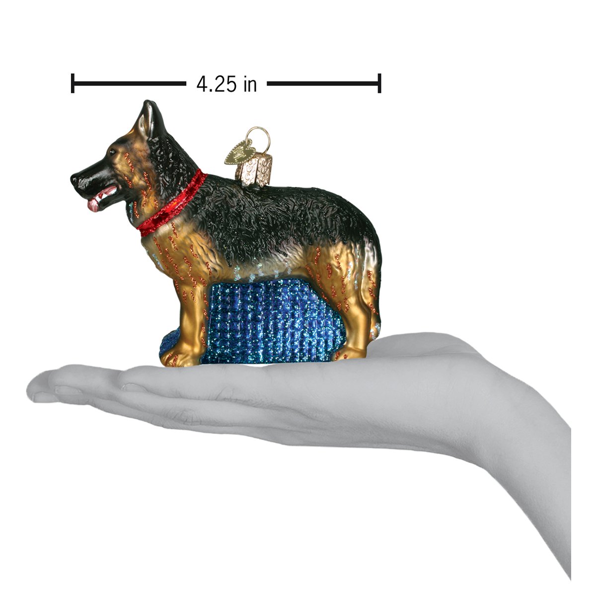 German Shepherd Ornament 3.5x4.25x1.25 by Old World Christmas