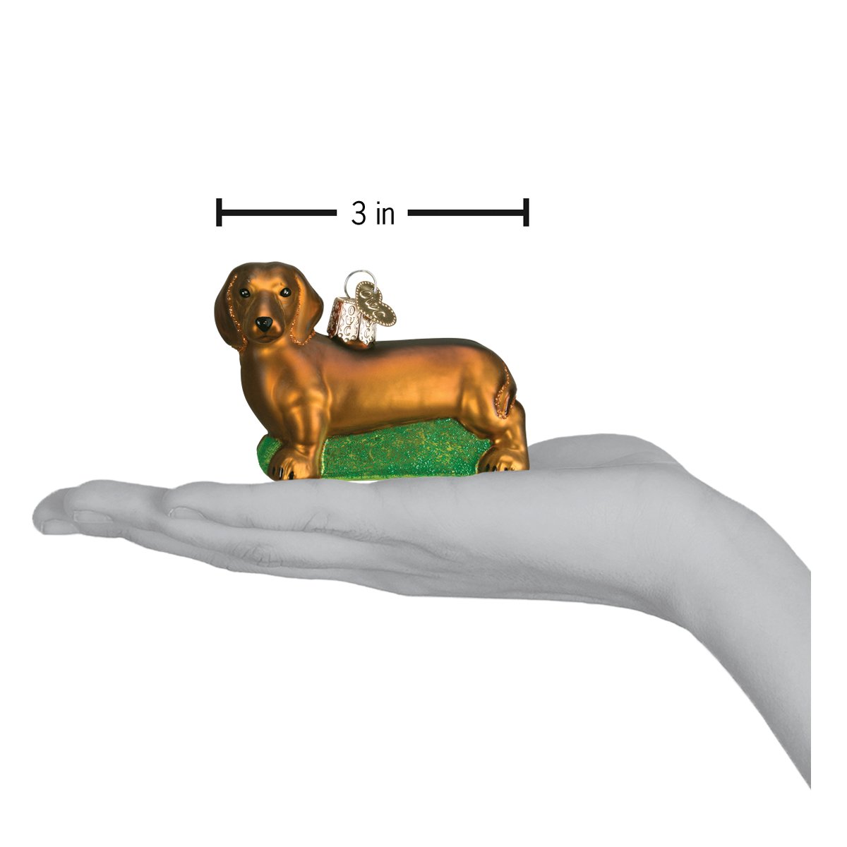 Dachshund Christmas Ornament 2 X 3 X 1.25 Inches