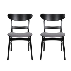 Modern Dining Chair With Upholstered Seat And Wood Frame