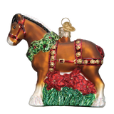 Holiday Clydesdale Ornament 3.5x4x1.25 by Old World Christmas