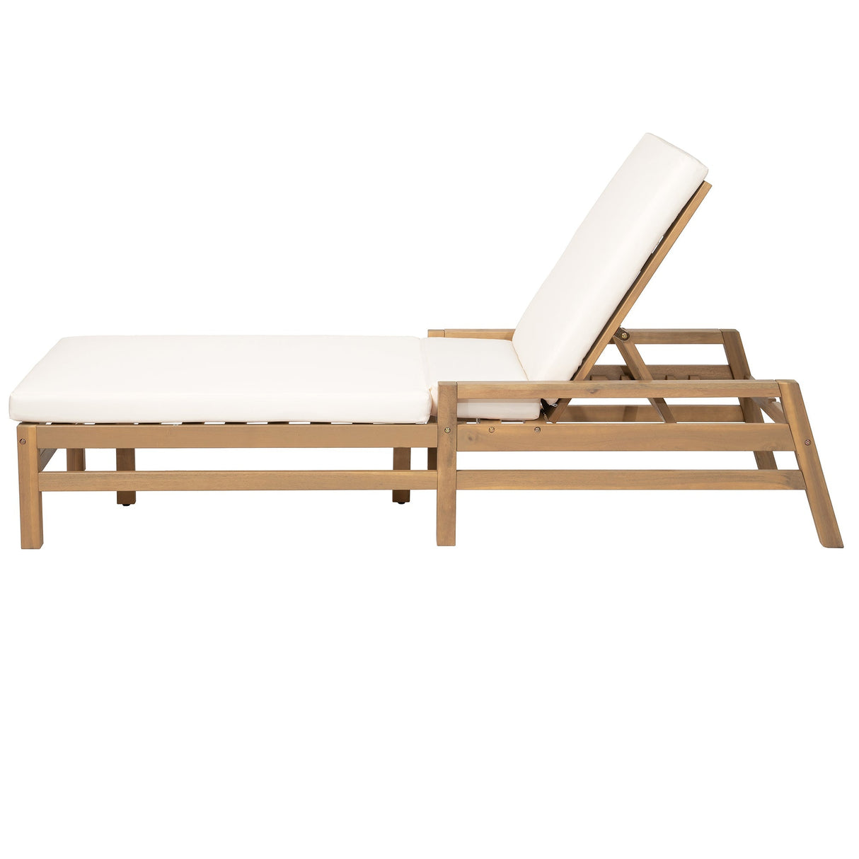 TREXM 5-Position Adjustable Outdoor Chaise Lounge Set of 2