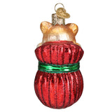 Old World Christmas Glass Kitten Figurine Letting The Cat Out Of Bag