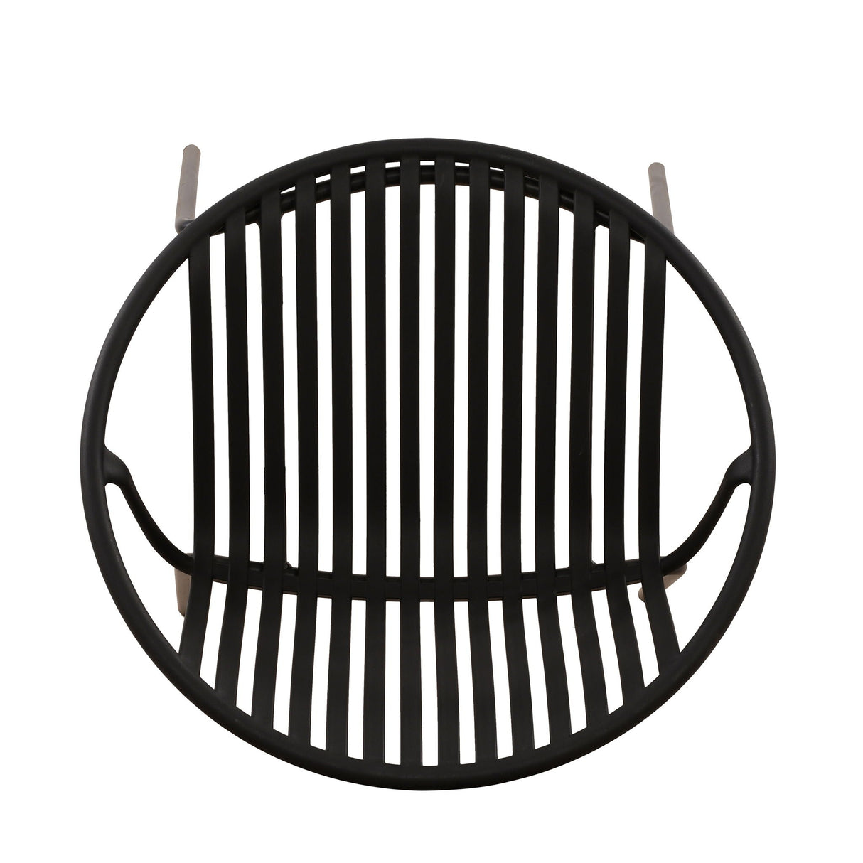 Stackable Outdoor Chairs With Breathable Plastic Backrest (Set of 2)