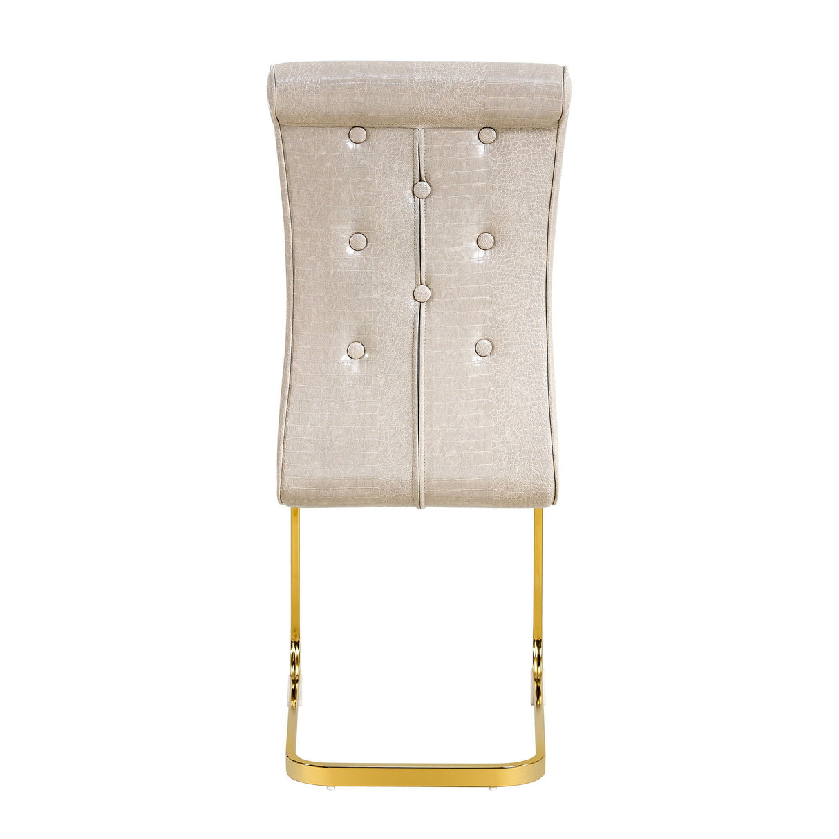 Elegant Design Alligator Skin Upholstered Dining Chairs