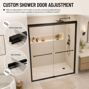 44-48" W x 74" H Framed Double Sliding Shower Door
