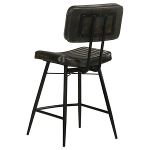 Senko - 5 Piece Counter Dining Set With Upholstered Chairs - Antique Espresso