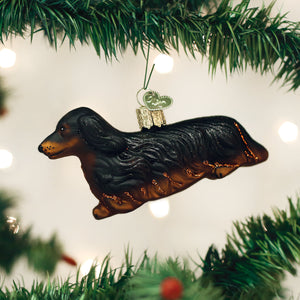 Long-Haired Dachshund Figurine by Old World Christmas