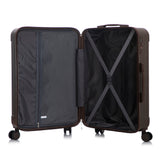 3 Piece ABS Spinner Wheel Luggage Set (Brown)