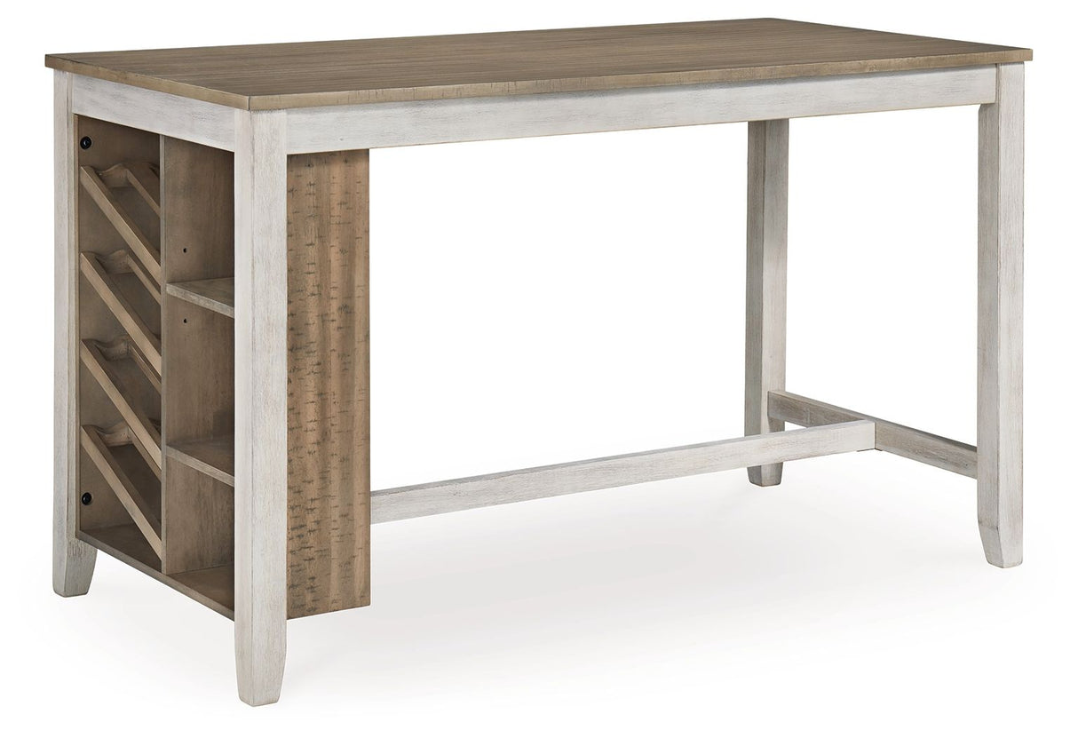 Skempton - Rectangular Counter Table With Storage - White