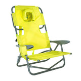 Ostrich On-Your-Back Outdoor Lounge 5 Position Reclining Beach Chair, Green
