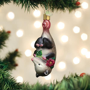 Blossom Opossum Ornament 1.5x2x4.25 in