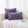 Pack of 2 bundle One 18"x18" with a matching color of one 12"x20" Square and rectangle combo set throw pillow covers with inserts
