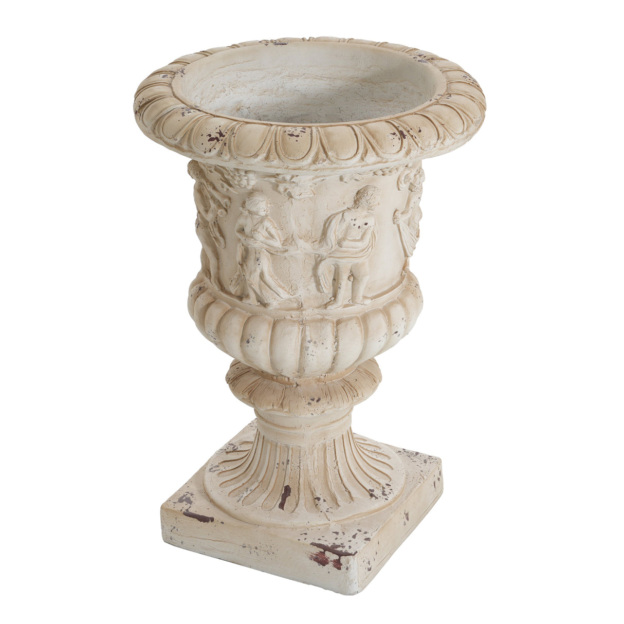 MGO Garden Urn, Antique White, 27" H