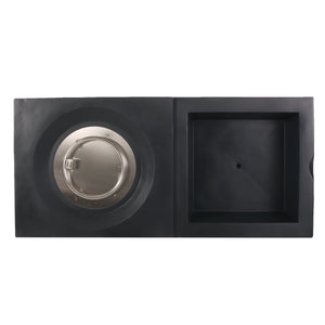 Outdoor 50,000 BTU Lightweight Concrete Fire Pit Table with Storage