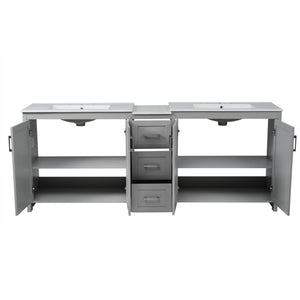 Double Sink Bathroom Vanity With Quartz Countertop