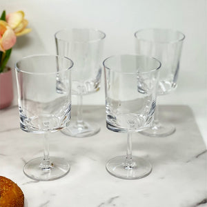Leadingware Oval Halo Plastic Wine Glasses (Set of 4)