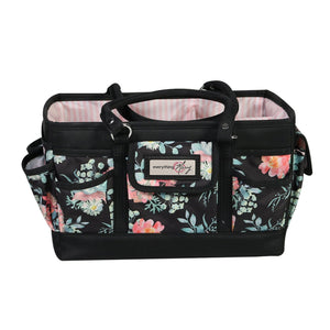 Deluxe Store & Tote Craft Organizer, Black & Floral