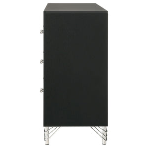 Lucia 6-drawer Dresser Cabinet Black