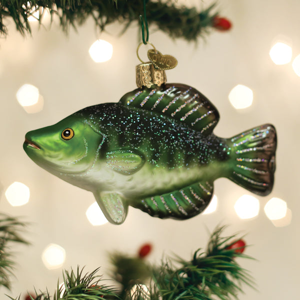 Crappie Ornament 2.75x4.5x1.25 Inch Fishing Decoration