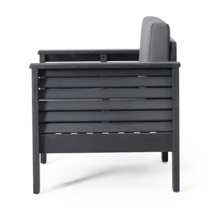Slat Design Club Chairs With Cushions