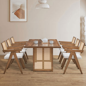 86.61 Inch Oversize Rectangular Waves Dining Table