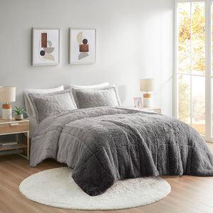 Twin/Twin XL Ombre Shaggy Long Fur Comforter Mini Set