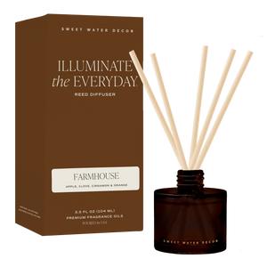 Farmhouse Amber Tinted Glass Jar Reed Diffuser