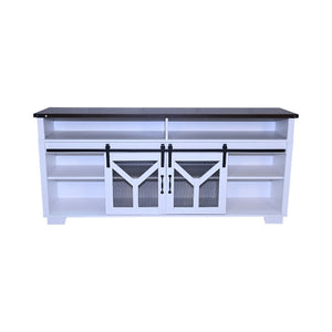 Stylish 65.3" TV Stand with LED Light Strips