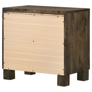 2 Drawer Nightstand - Brown Wood