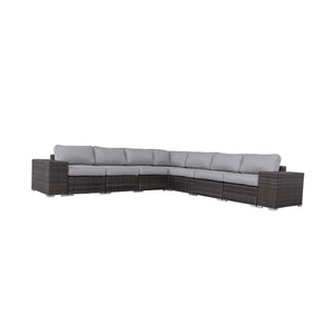 Modern Rattan Wicker Seating Group With Cushions