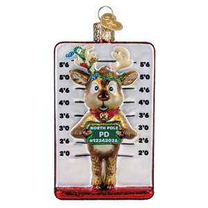 Reindeer Mugshot Ornament