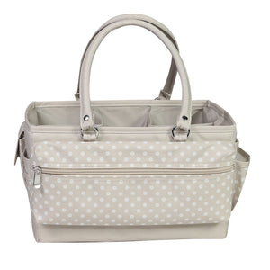 Deluxe Store & Tote Craft Organizer, Tan Dot