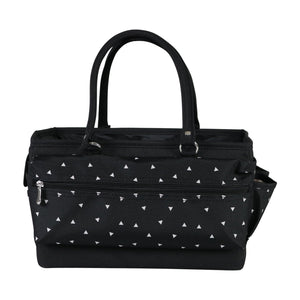 Deluxe Store & Tote Craft Organizer, Black & White Triangles