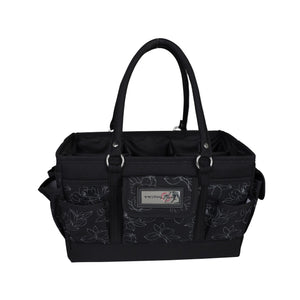 Deluxe Store & Tote Craft Organizer, Black & White Floral