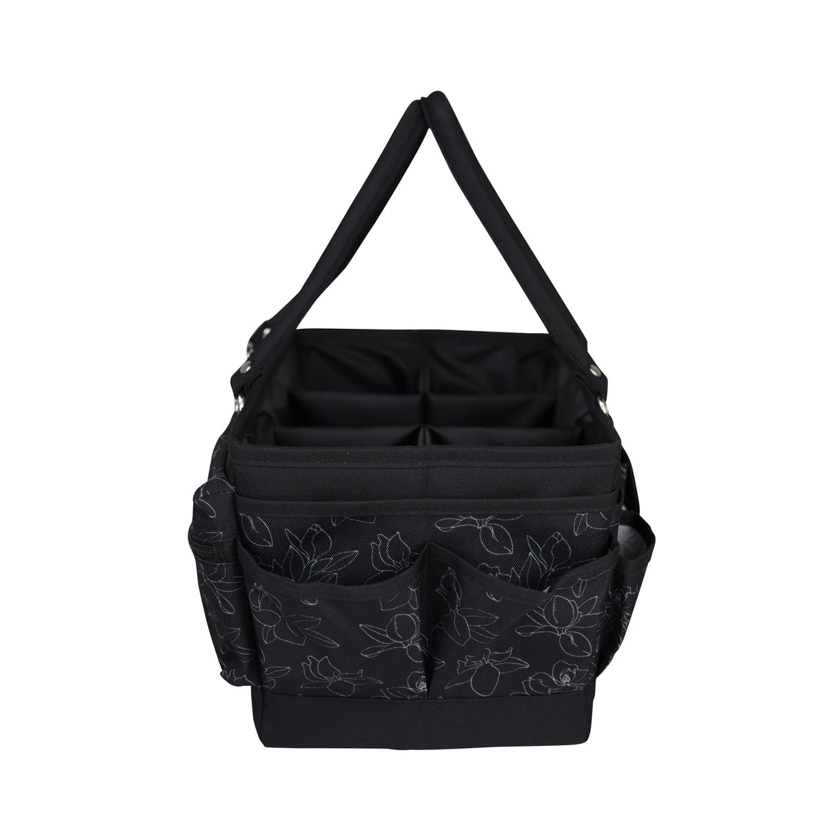 Deluxe Store & Tote Craft Organizer, Black & White Floral