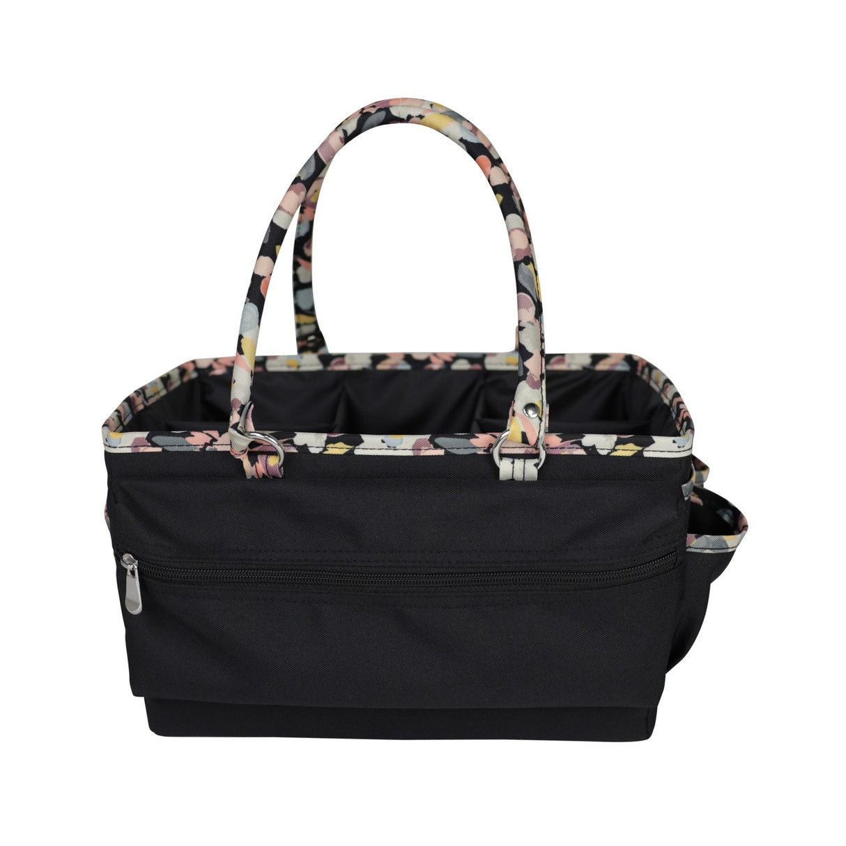 Deluxe Store & Tote Craft Organizer, Black & Floral Trim