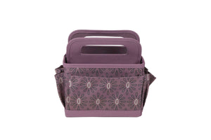 Everything Mary Collapsible Desktop Craft Caddy, Purple Geometric – Polyester Craft & Art Supply Organizer with 12 Storage Compartments