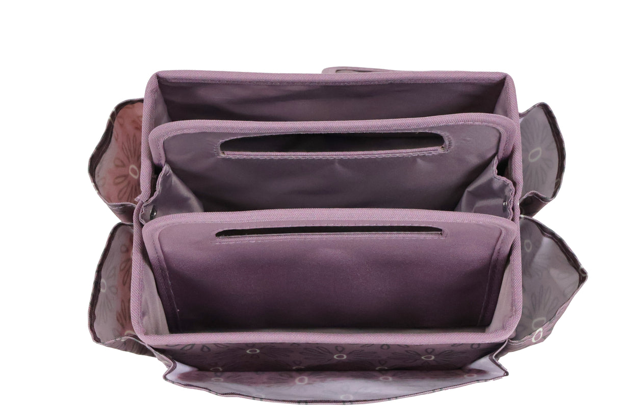 Everything Mary Collapsible Desktop Craft Caddy, Purple Geometric – Polyester Craft & Art Supply Organizer with 12 Storage Compartments