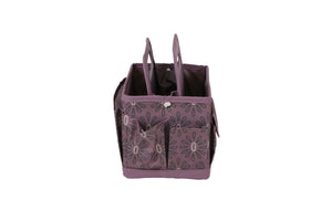 Everything Mary Collapsible Desktop Craft Caddy, Purple Geometric – Polyester Craft & Art Supply Organizer with 12 Storage Compartments