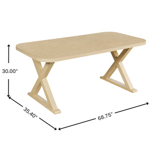 Natural Oak Veneer Dining Table